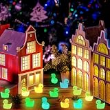 JOLCEEY 120pcs Mini Ducks Glow in the Dark Resin Tiny Ducks Aquarium Dollhouse view 5
