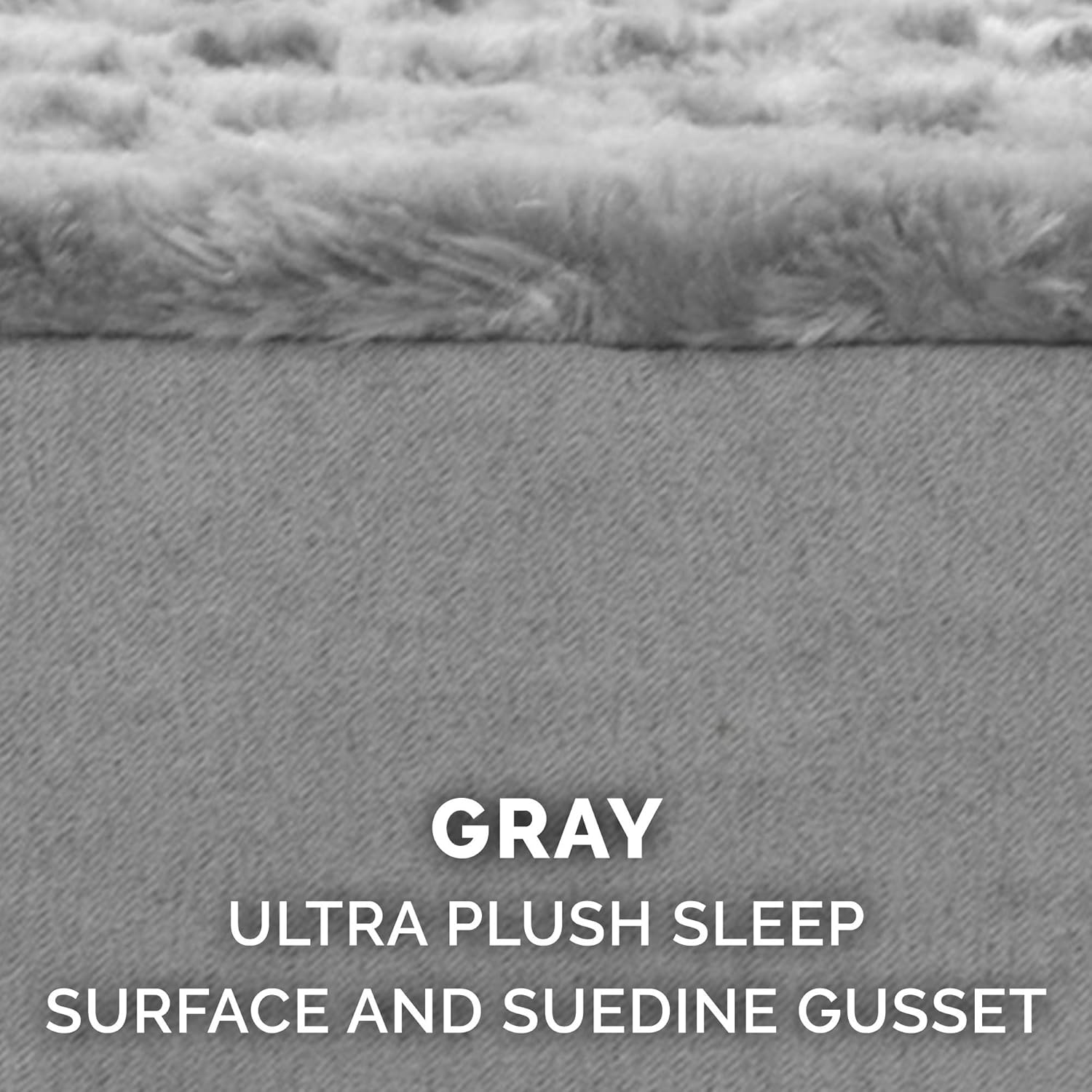 Furhaven Pet Dog Bed Cover - Deluxe Mat Ultra Plush Faux Fur Traditional Foam Mattress Pet Bed Replacement Cover for Dogs and Cats, Gray, Jumbo : Pet Supplies