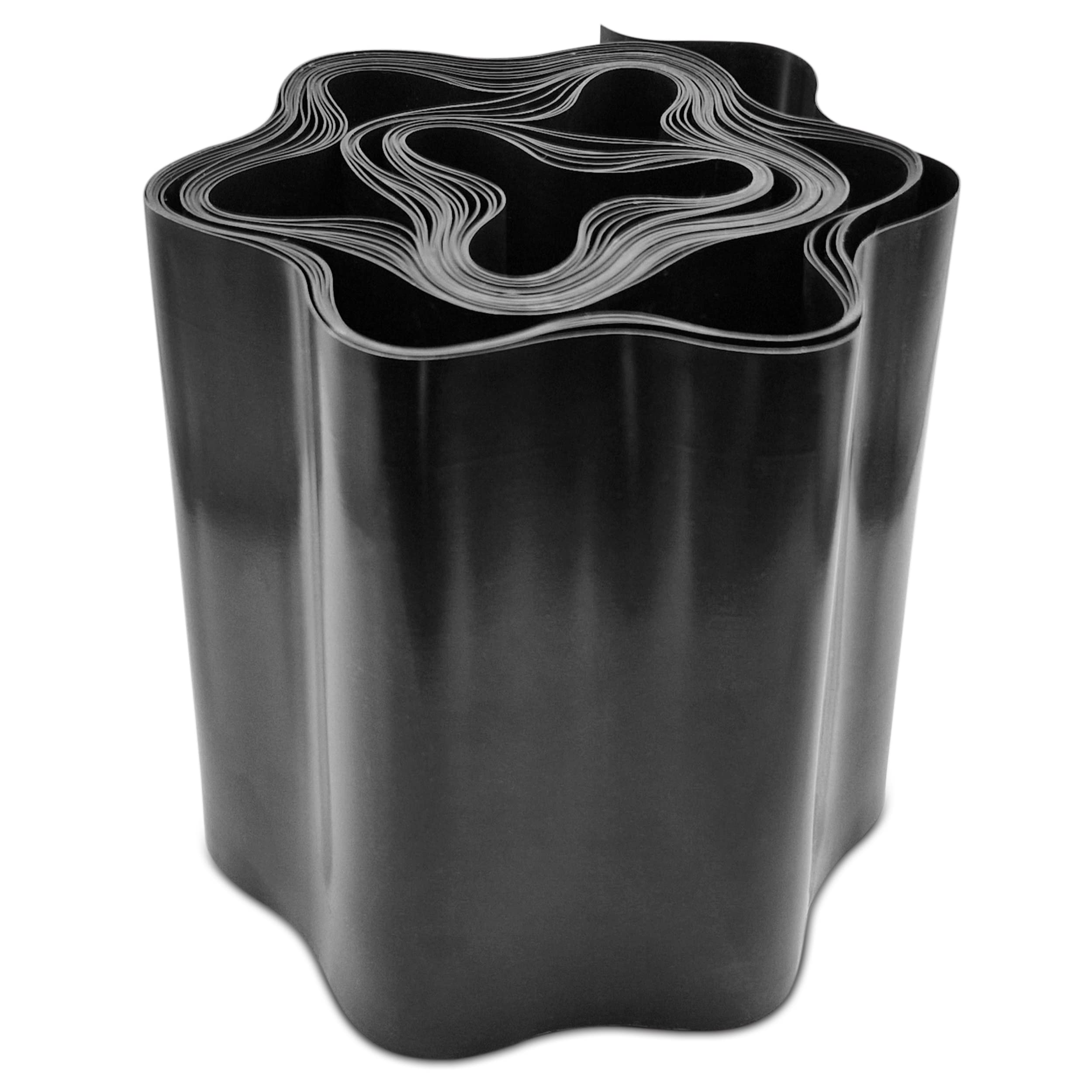 Enhance Your Garden Design with 9 Metres, Black Flexible Plastic Lawn Edging - Durable, Weatherproof, and Frost-Resistant! 15cm Height. Set by MYPURECORE