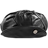 Eilova Orityle Women Beret Hat PU Leather Cap French Style Beanie Adjustable Newsboy Winter Hat Slouchy Painter Hats