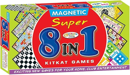 Muskaan Toyz Plastic 8 in 1 Super Magnetic Kitkat Game Set