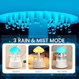 Diffuserlove Cloud Humidifier Rain Sounds Waterfall Lamp Mushroom Remote White view 3