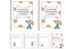 RUBEONLY 2 Pack If You Give Your Teacher a Cookie Book A4 Large – Teacher Appreciation Gifts, Thoughtful Thank You Book for Teachers Day, Best Teacher Ever Gift