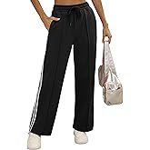 Warmrole Womens Track Pants 30" Inseam Straight Leg Sweatpants Loose Fit Warm-Up Athletic Running Sports Bottoms, S-XL