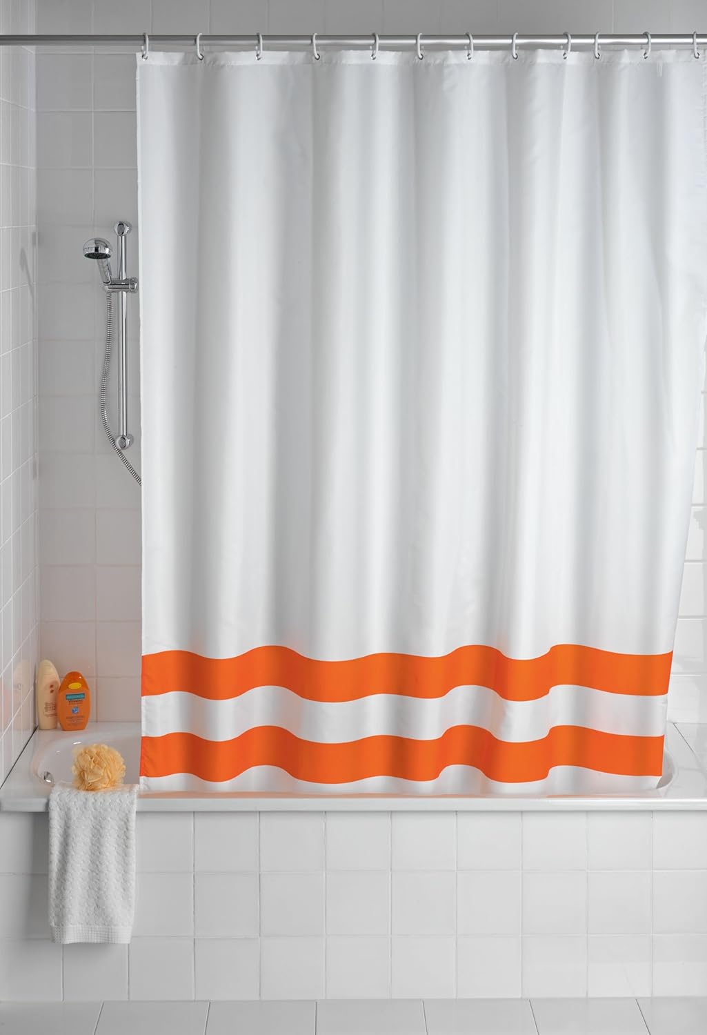 Wenko Tropic Orange 19243100 Shower Curtain 180 x 200 cm HighQuality