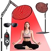 QRQ Red Light Therapy, Infrared Light Therapy Lamp with Stand for Face and Body,Led 660nm (Visible) and 850nm (Invisible) for Whole Body Face Beauty,Mother's Day Gifts