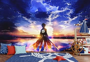 Amazon Com Mural Wallpaper 3d Attack On Titan 342 Japan Anime