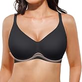 Popilush Bras for Women No Underwire Seamless Push Up Bra | Jelly Full Coverage Push Up Comfortable Breathable T-Shirt Bralettes Brasieres Para Mujer Travel And Everyday Comfort