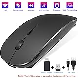Rechargeable Wireless Mouse, 2.4Ghz Silent Computer
