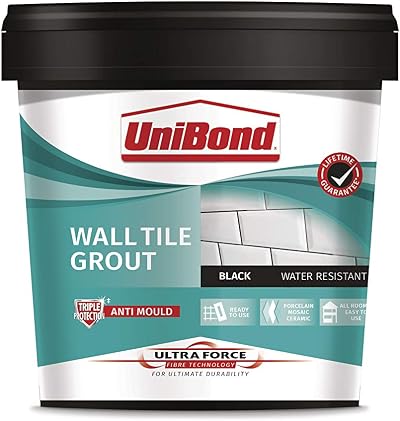 Unibond Wall Grout Black 1.38KG for Bathroom Kitchen Tile Repair