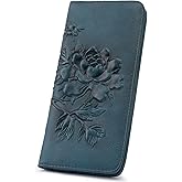 MEITRUE Slim 3D Printing Wallet Women, RFID Blocking PU Leather Bifold Womens Wallet with Zipper Coin Pocket