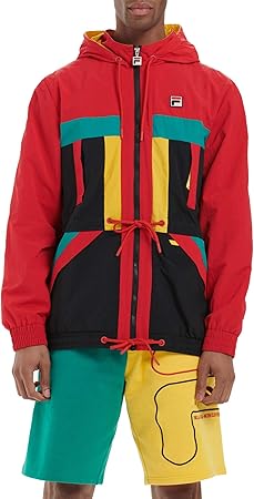 yellow and red fila jacket