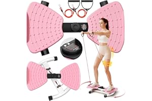 RENRUI Waist Twisting Machine Fitness Tool, Ab Twister Board with the Smart LED Digital Monitor, 330LBS Capacity & 20dB Ultra-Quiet, Anti-Slip Home Gym Workout Equipment for Women Belly Fat