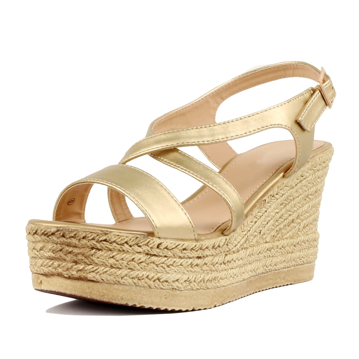 Guilty Heart - Womens Casual Comfortable Braided Bottom Platofrm Open Toe Summer Wedge Sandal Platforms & Wedges, 01… - Image 3