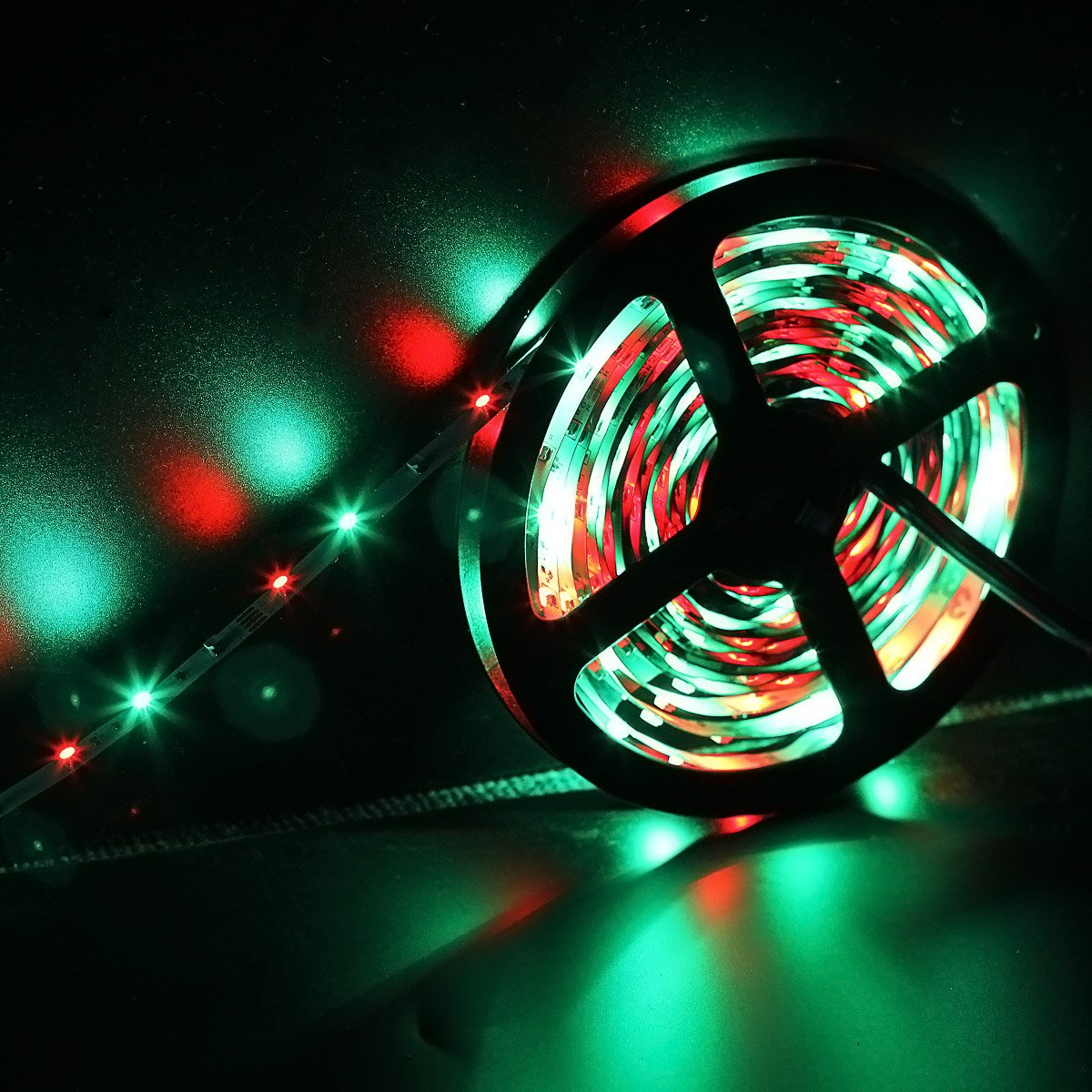 SUPERNIGHT 5M/16.4 Ft SMD 3528 RGB 300 LED Color Changing Kit with Flexible Strip Light+44 Key IR Remote Control+ Power Supply