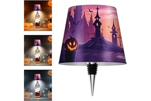 SOUDFK 2024 New Halloween Night Light, Wireless Bottle Light, Indoor/Outdoor Decoration (Purple Pumpkin 1pc)