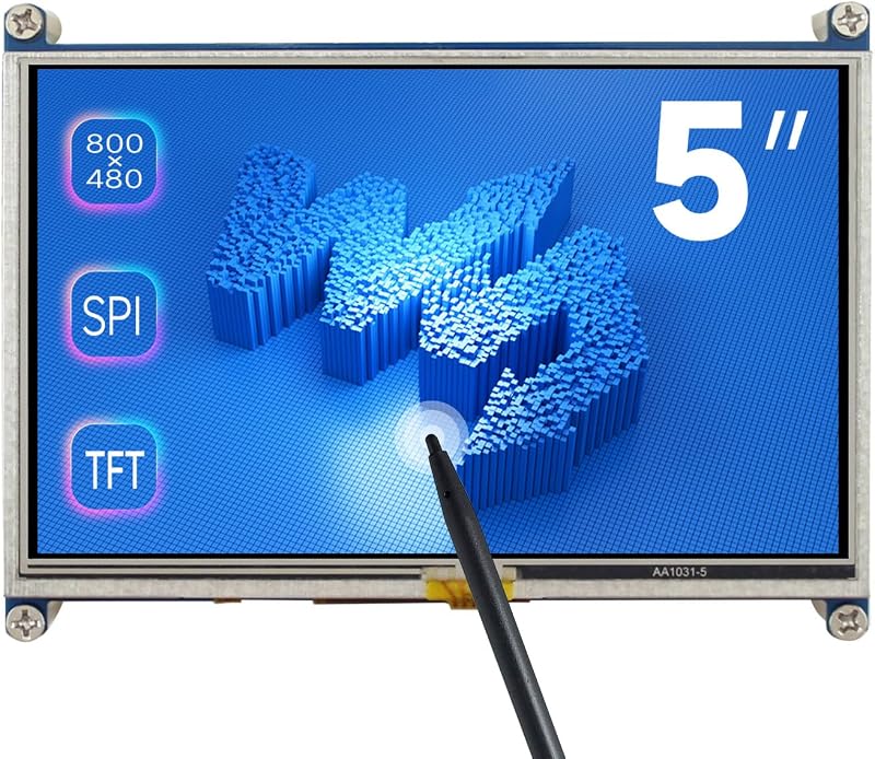 Waveshare 5" Raspberry Pi 4 Resistive Touchscreen 800x480 HDMI LCD Monitor