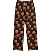 Highland Cow Pajama Pants Bull Buffalo Pajama Bottoms Soft Pjs Elastic Waist Lounge Pants 6-8Y