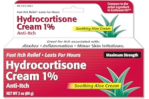 TARO Anti-Itch 1% Hydrocortisone Cream – Fast-Acting Topical Cream for Itchy Skin, Eczema Relief, Hive Control, Soothing Aloe, Dye-Free Skin Irritation Treatment