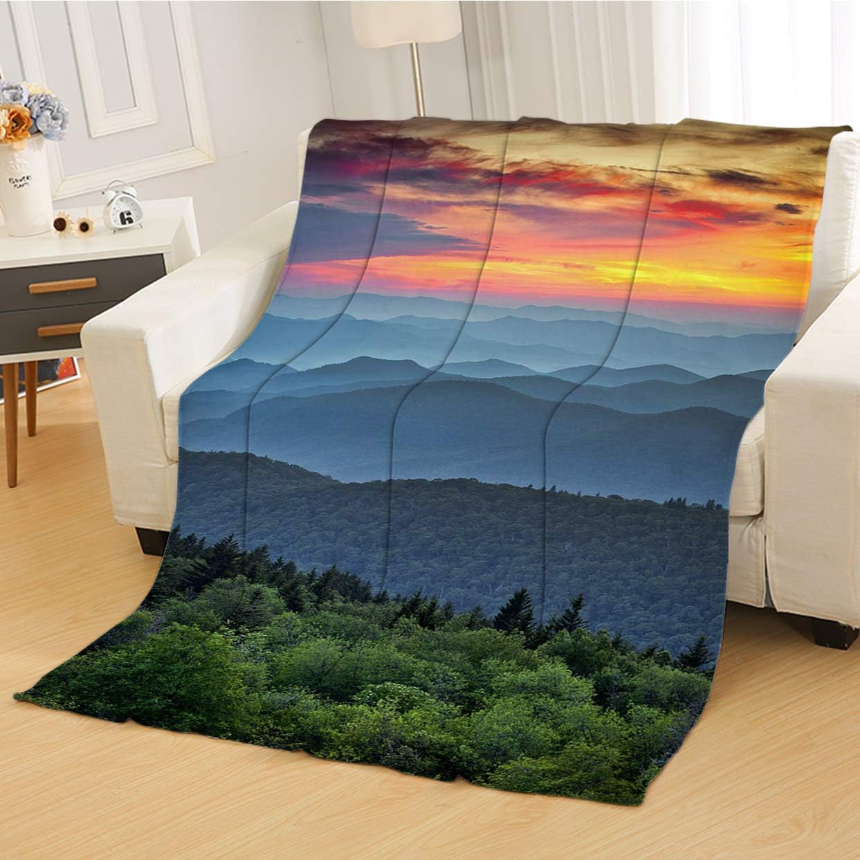 RLDSESS Mountains Warm Twin Blanket, All Season Blanket
