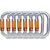 RESQT 22KN Auto Locking Climbing Carabiner Clips, Heavy Duty Climbing Carabiners Twist Lock, for Rock Climbing, Camping, Rappelling, Hunting, Rescue Equipment