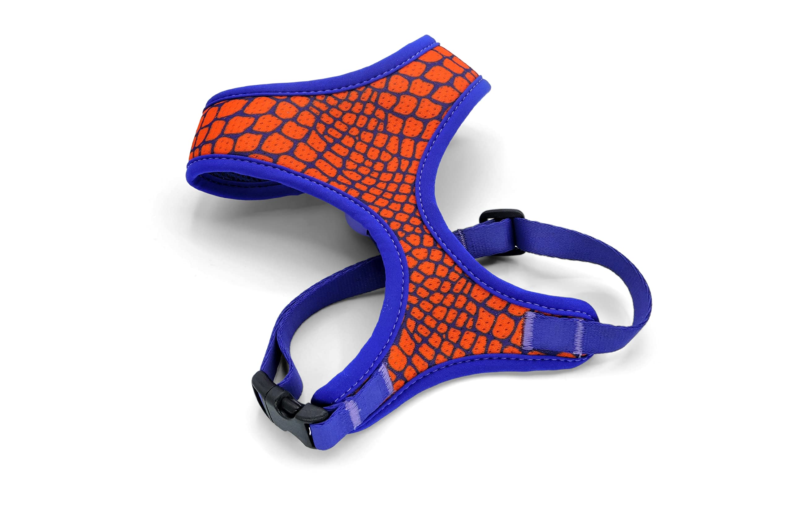 MORSO® Air Mesh breathable harness for small dogs, blue andancione, size S