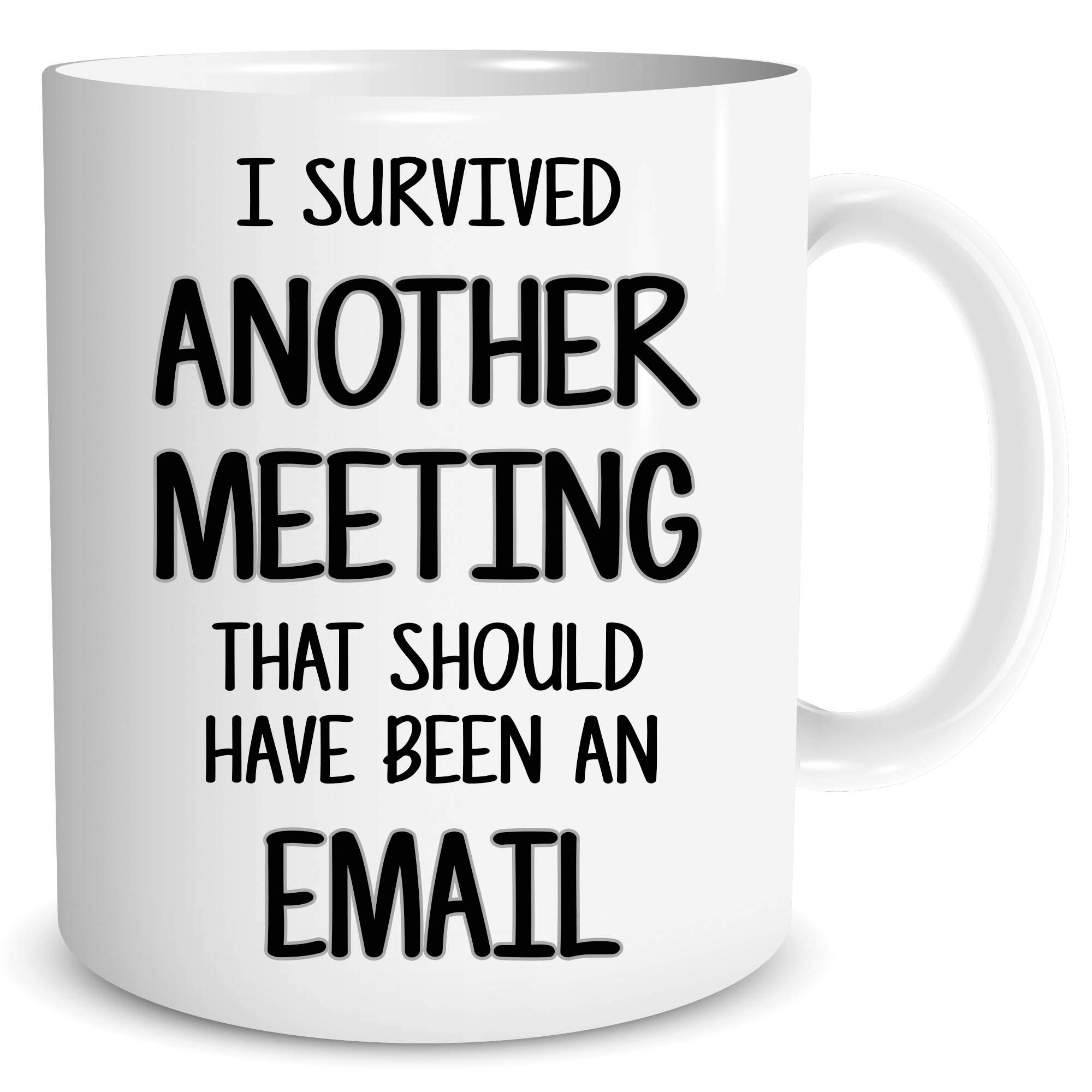 I Survived Another Meeting That Should Have Been an Email Mug Funny Office Mug Office Gifts Work Mug Colleague Gift Secret Santa WSDMUG1562