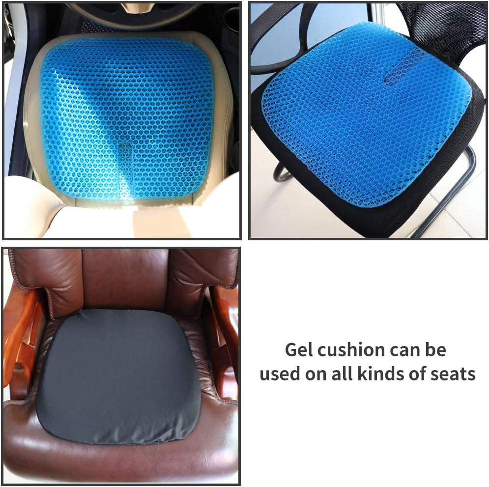 KR Gel Seat Cushion, Double Layer Egg Gel Cushion for Pressure Relief, Seat Cushion for The Car,Office,Wheelchair&Chair.Breathable Design,Durable,Portable: Home & Kitchen