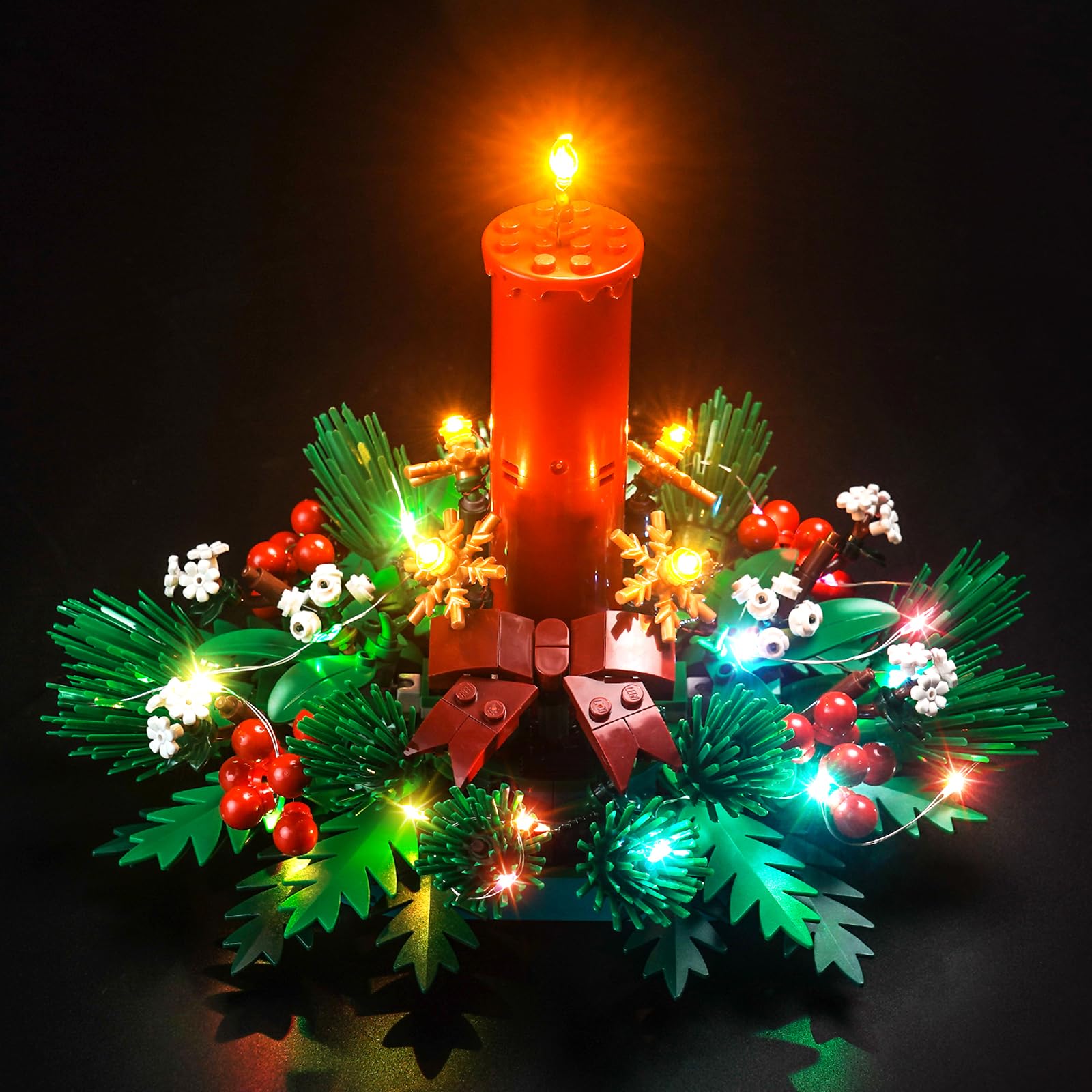 Lego Compatible LED Lights Set Christmas Table Decoration (without model), Lighting Kit for 40743 Christmas Table Decoration Creative Toys — image 1