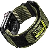 Nereides Compatible with Apple Watch Series 11 Band Series 10/9/8/7/6/5/4/SE/SE2/SE3/Ultra 3/2/1, Nylon Sports Strap with Woven Design for 49mm/46mm/45mm/44mm (L, Army Green)