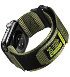 Nereides Compatible with Apple Watch Series 11 Band Series 10/9/8/7/6/5/4/SE/SE2/SE3/Ultra 3/2/1, Nylon Sports Strap with Woven Design for 49mm/46mm/45mm/44mm (L, Army Green)