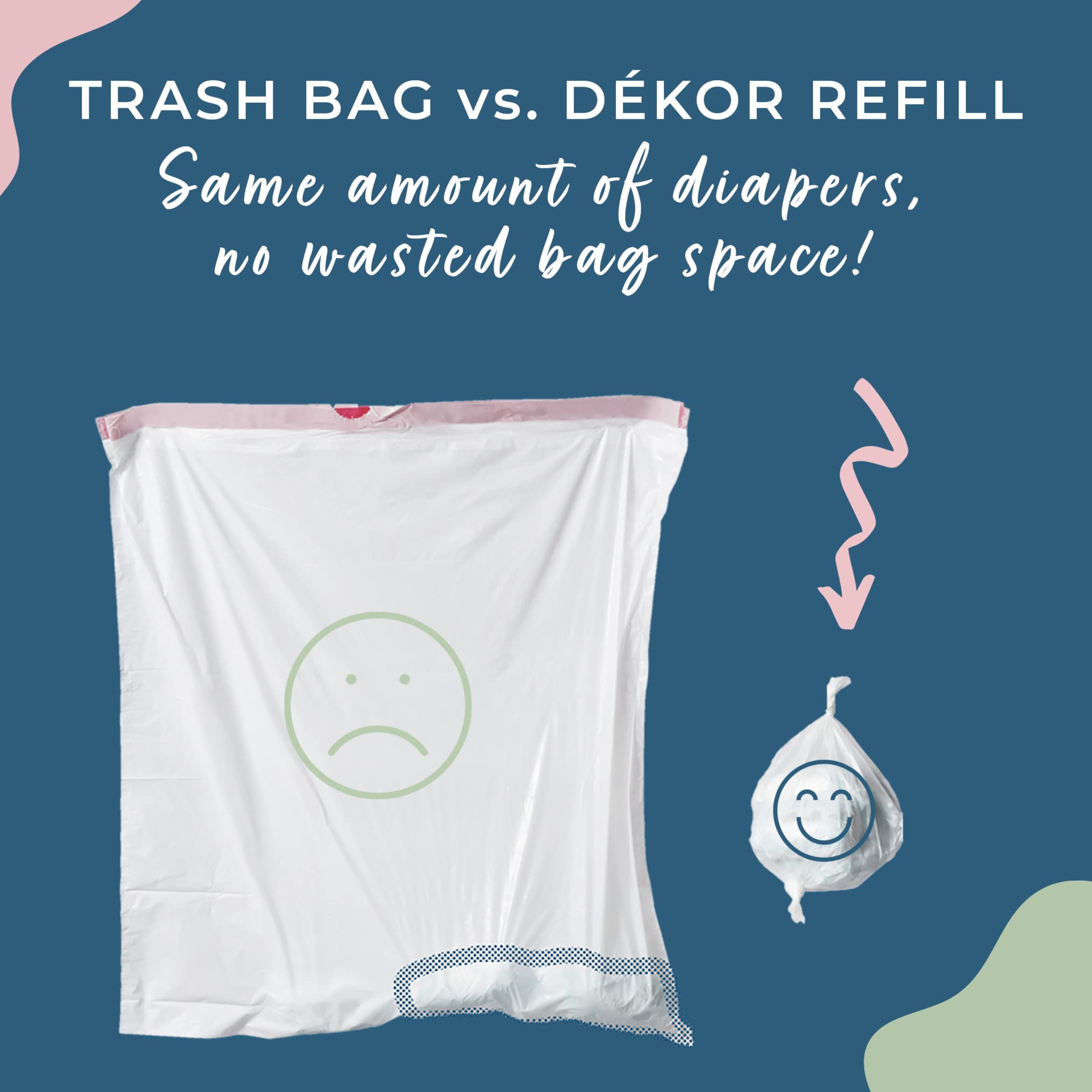 Diaper Dekor Plus Hands-Free Diaper Pail | White | Easiest to Use | Just Step–Drop–Done | Doesn’t Absorb Odors | 20 Second Bag Change | Most Economical Refill System | Great for Cloth Diapers
