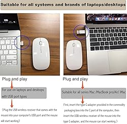 Artusi Wireless Mouse for Laptop Mac iMac MacBook