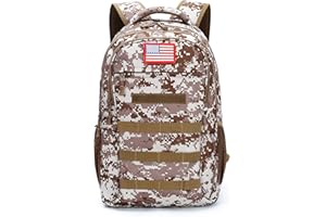 Houart Camo Backpack,Boys Backpack for Scool Military,40L Army Bookbag Waterproof for Middle Elementary