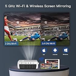 NexiGo WiFi Bluetooth Projector PJ10 [300ANSI