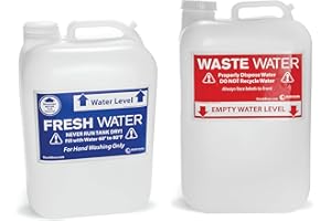 Ozark River Portable Sinks 5 Gallon Fresh Water & 6 Gallon Waste Water Tank Bundle, Ozark River Portable Sink Replacement Tanks, Water Containers for Portable Sink, Portable Sink Recovery Tanks