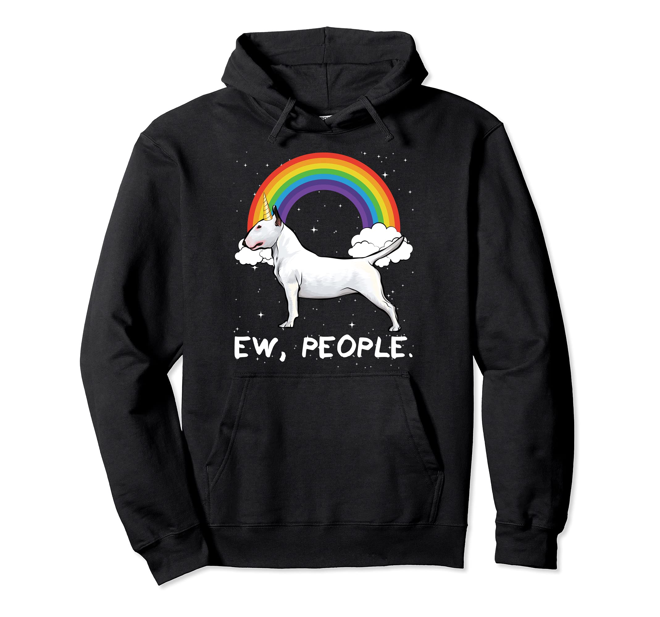 Rainbow Bull Terrier Ew People Unicorn Dog Pullover Hoodie