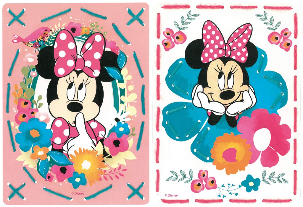 Vervaco Embroidery: Cards: Minnie-Daydreaming (Set of 2), Cotton, Assorted, 10 x 1 x 14 cm
