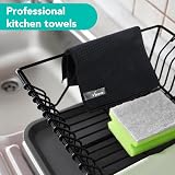 VIVOTE 4Packs Microfibre Cleaning Cloths 380gsm 30x30cm Black view 7
