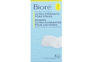 Bioré Ultra Deep Cleansing Pore Strips for Instant Pore Unclogging and Blackhead Removal (6 Count)