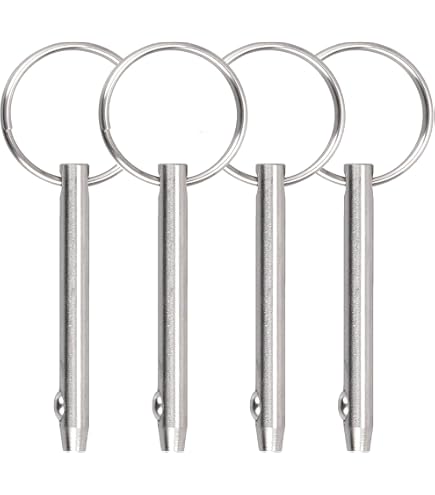 Lot De 4 Goupilles Rapides (Quick Release Pin) En Acier Inoxydable 3/16" - Pour Bateau, Bimini