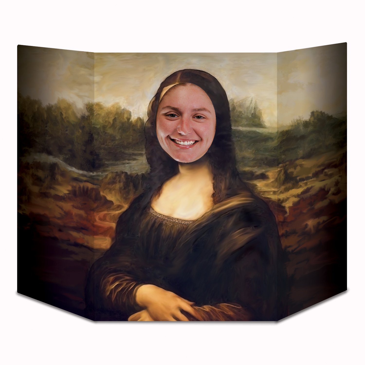Beistle 57976 Mona Lisa Door Banner, Solid, Multicolor, 3' 1" x 25"