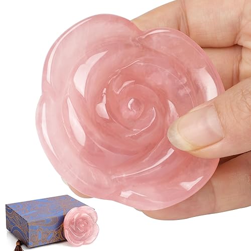 Worry Stones for Anxiety Healing Stone Meditation Crystal Palm Stone Quartz Worry Stone for Stress Relief Valentine's Day