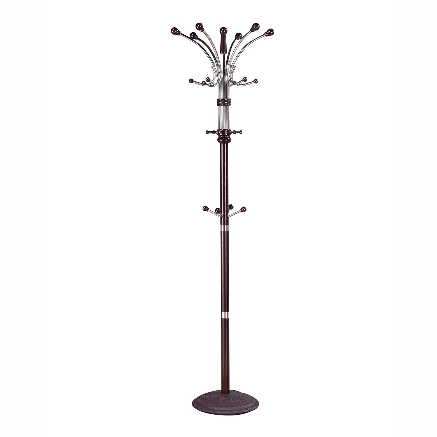 Best frenchi home furnishing 12-hook metal coat rack, black