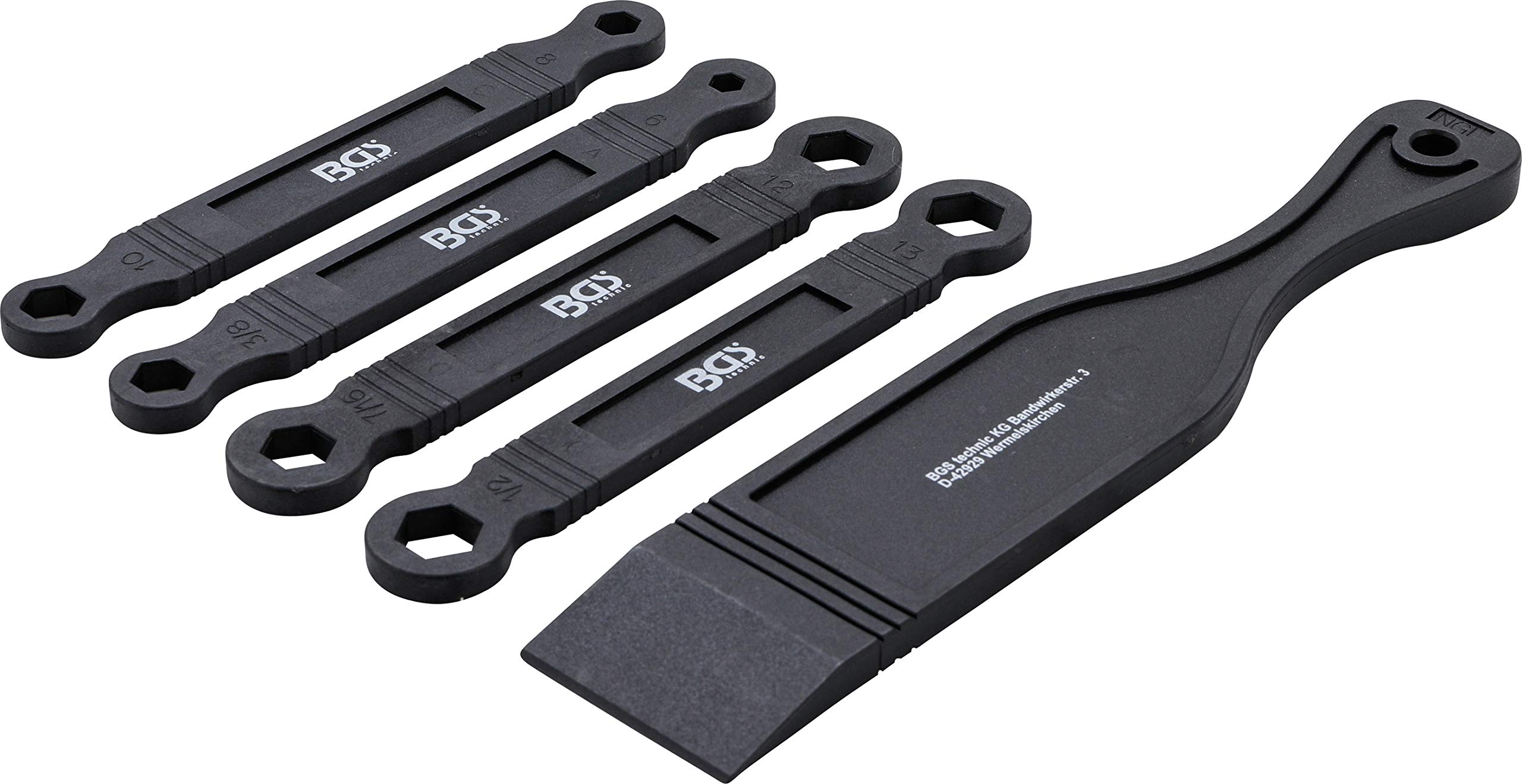 BGS 6663 | Plastic Double Ring Spanner and Pry Bar Set | 5 pcs.