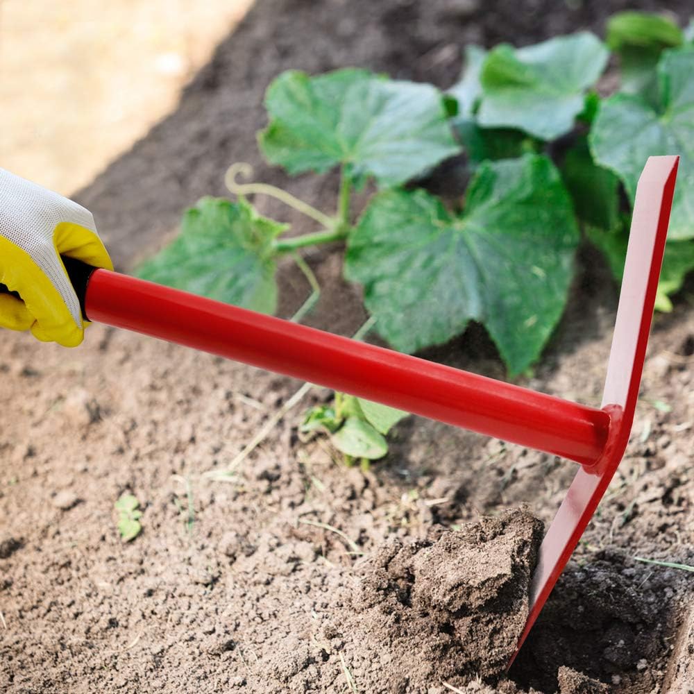 Colwelt Hand Cultivator 14'', All Steel Hoe and Cultivator with Carbon Steel Blade & Nonslip Ergonomic Handle, Heavy Duty Vegetable Tiller Terra Mattock for Loosening Compacted Soil, Weeding, Digging : Garden & Outdoor