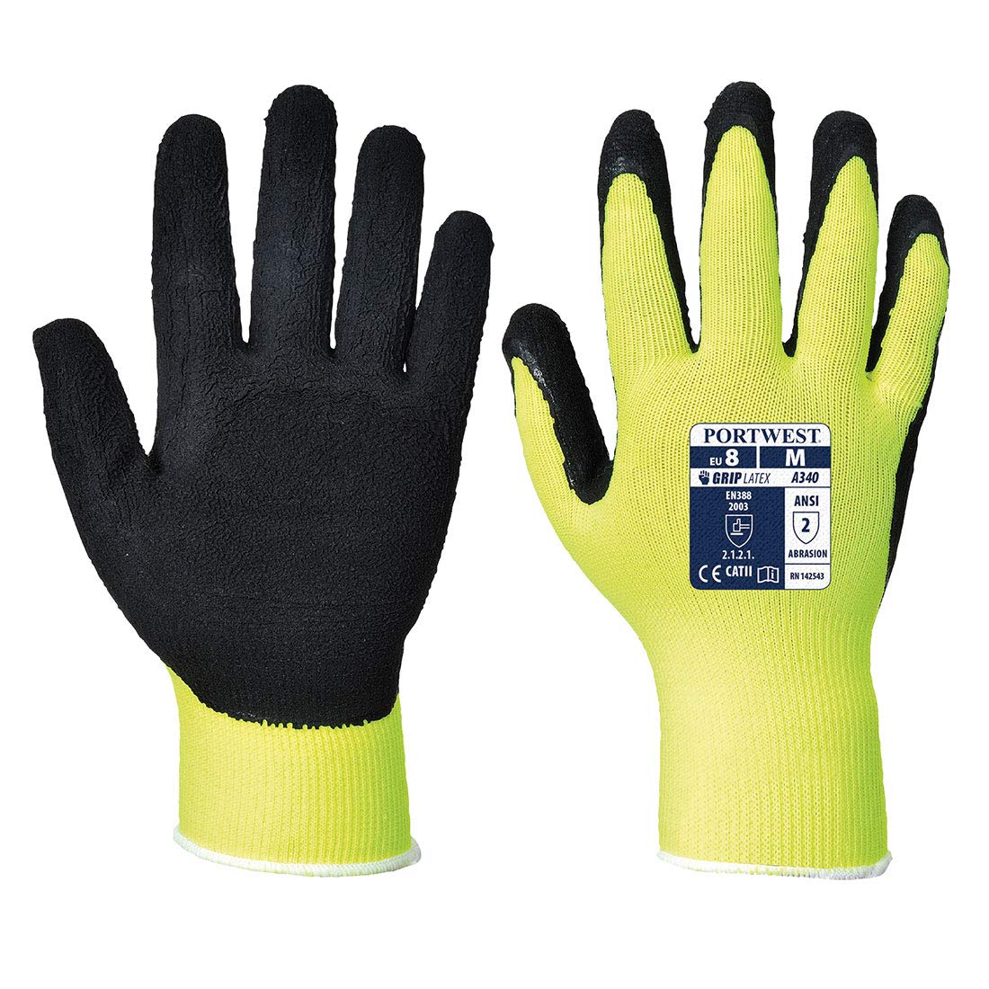 Portwest Hi-Vis Grip Glove Handling Work Protective