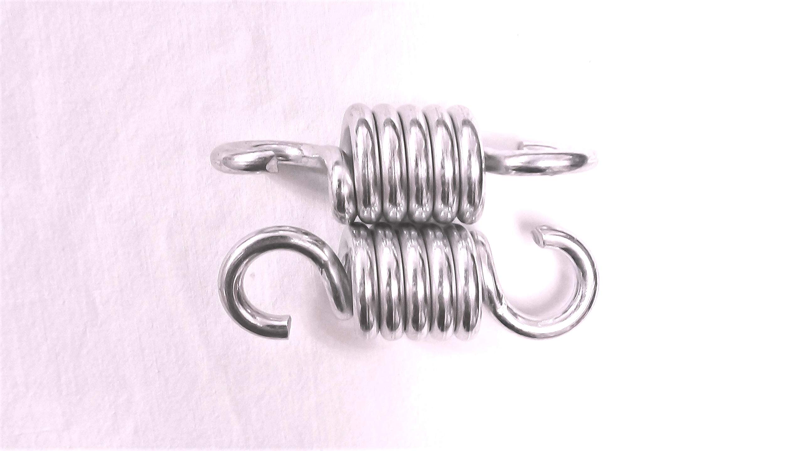 Heavy duty Spring for garden swing hamock extension spring suspension hooks (2, 9.5cm S Shaped hooks)