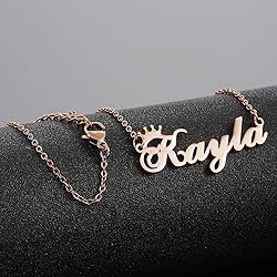 SKQIR Personalized Name Necklace Rose Gold