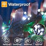 Ollny Outdoor Christmas Tree Lights 80m 800 LEDs Mains LED String with Remote view 4